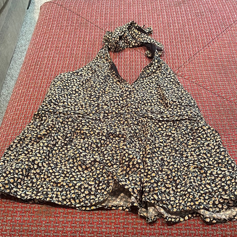 American Eagle tie halter top